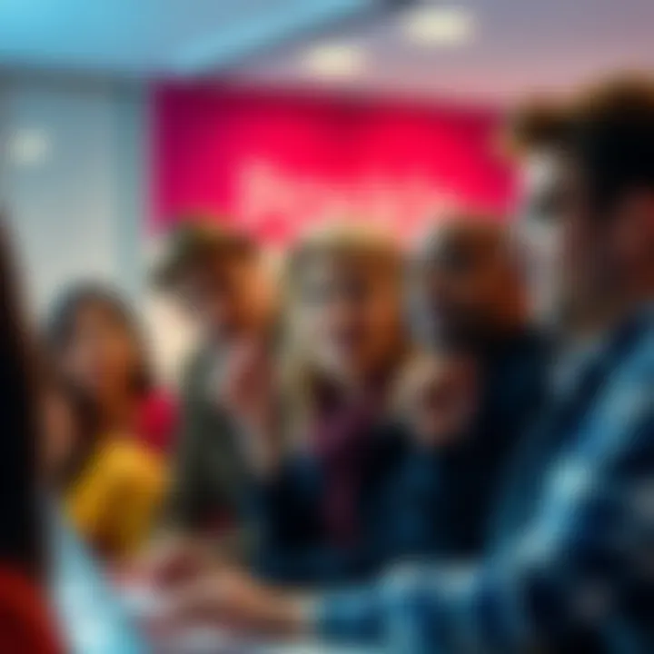 A group of people discussing whether a statement was a prank, with expressions of curiosity and humor.