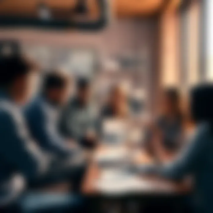 A group of people engaged in a discussion about the truthfulness of various claims and data, with papers and laptops around them.