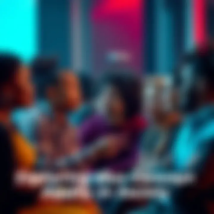 A diverse group of people engaged in a conversation about fairness and justice in society