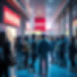 People discussing propaganda A group of people engaged in a heated discussion about propaganda in a public space.