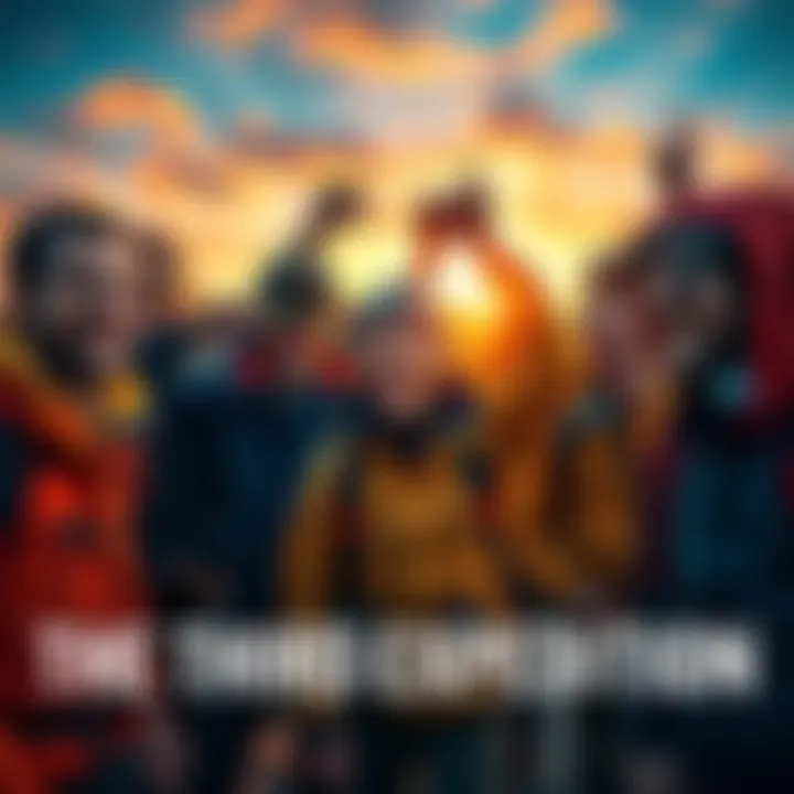 A diverse group of people eagerly preparing for The Third Expedition, showcasing their enthusiasm and readiness for adventure.