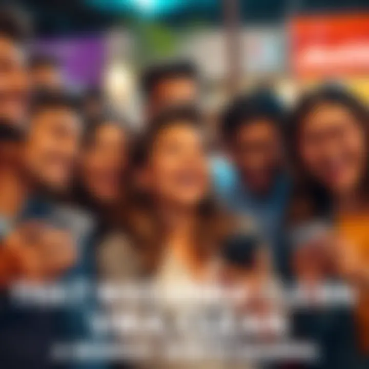 A group of people enjoying and laughing together over a funny video on their phones