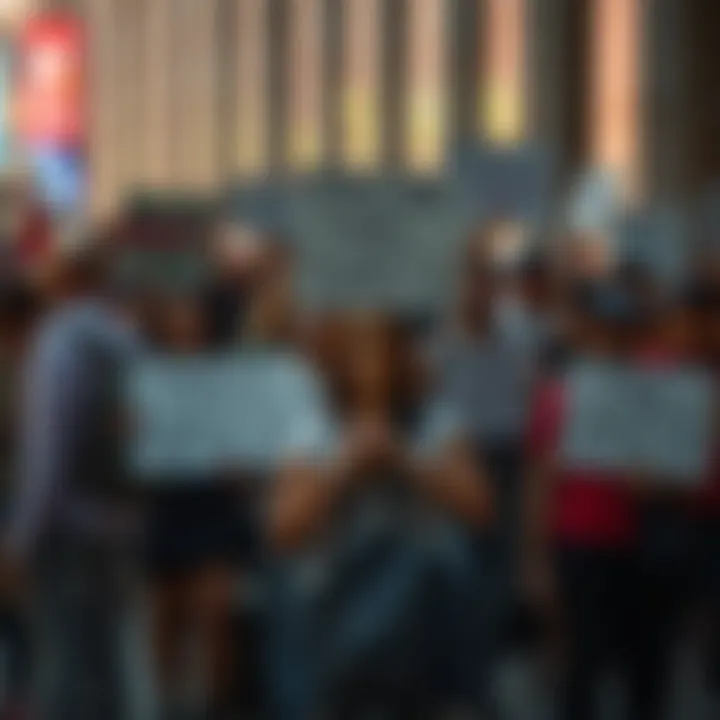 A group of frustrated people holding signs expressing their discontent with The Hatch, standing together in a public space.