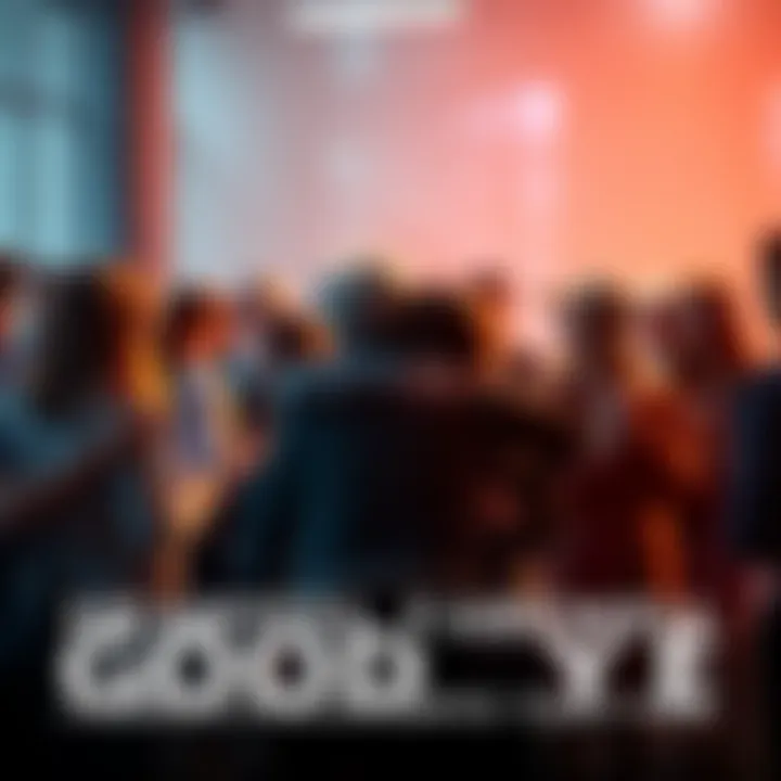 People Saying Goodbye A group of friends sharing heartfelt hugs during a farewell gathering, reflecting on their time together.