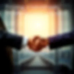 Two people shaking hands to symbolize agreement and compromise in a discussion