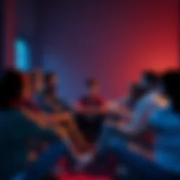 A group of people sitting in a circle, discussing their feelings of defeat and support for each other