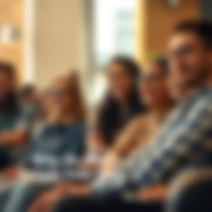 A group of diverse people sitting together, sharing their thoughts and feelings, looking engaged and relatable.