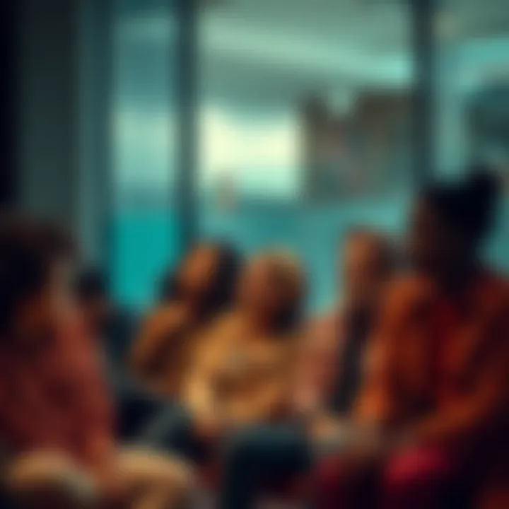 A group of diverse people sitting together, sharing their feelings of isolation and connection, reflecting a supportive environment.