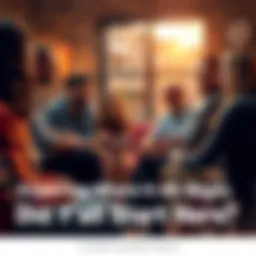 A group of people discussing their origins and experiences in a casual setting
