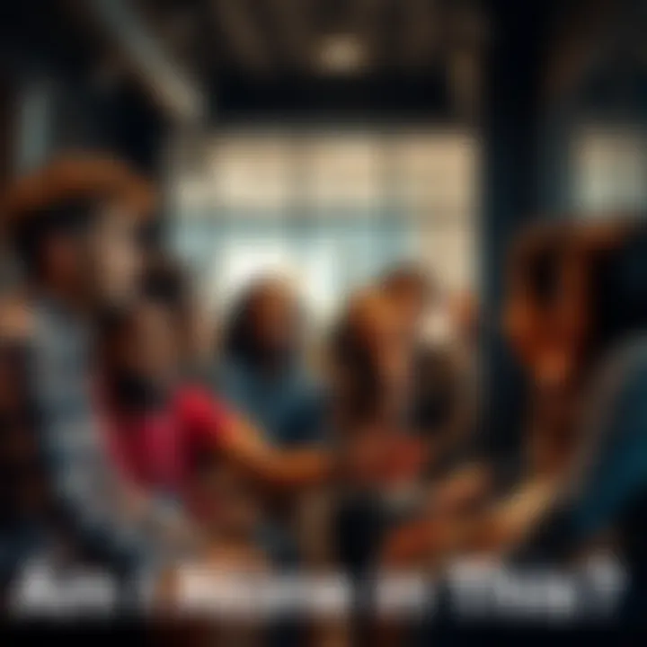 A diverse group of people sitting together, discussing their thoughts and connecting over shared feelings, with thoughtful expressions on their faces.