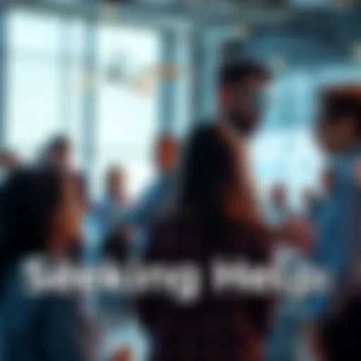 Group of people talking about ways to ask for help and support