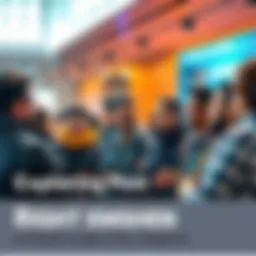 People discussing Right Emshen A diverse group of people engaged in a lively discussion about Right Emshen in a public setting