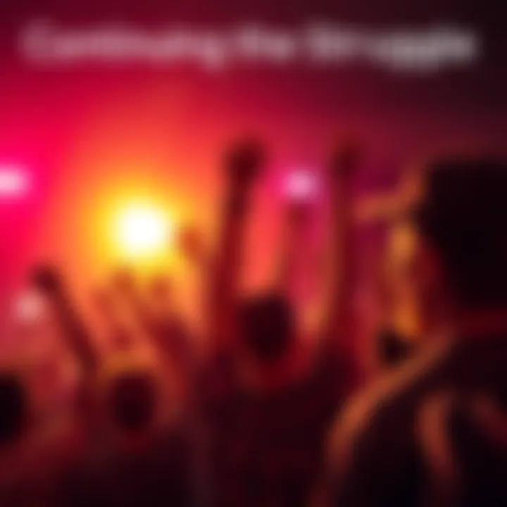 People united for change A diverse group of people holding hands and raising fists in solidarity for justice