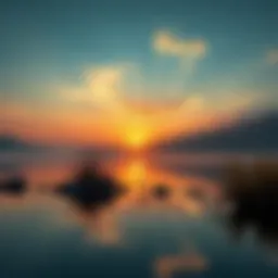 Perfect Moments in Life A serene scene showing a sunrise over a calm lake, highlighting the beauty of everyday perfection.
