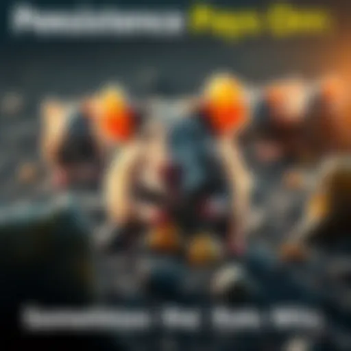 A determined rat overcoming obstacles to find food, symbolizing resilience and triumph against challenges.