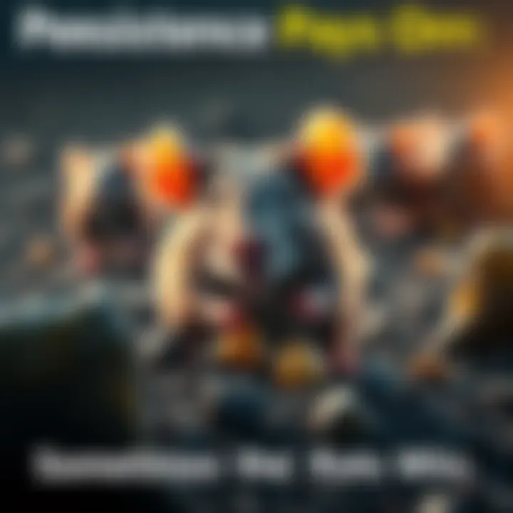 A determined rat overcoming obstacles to find food, symbolizing resilience and triumph against challenges.