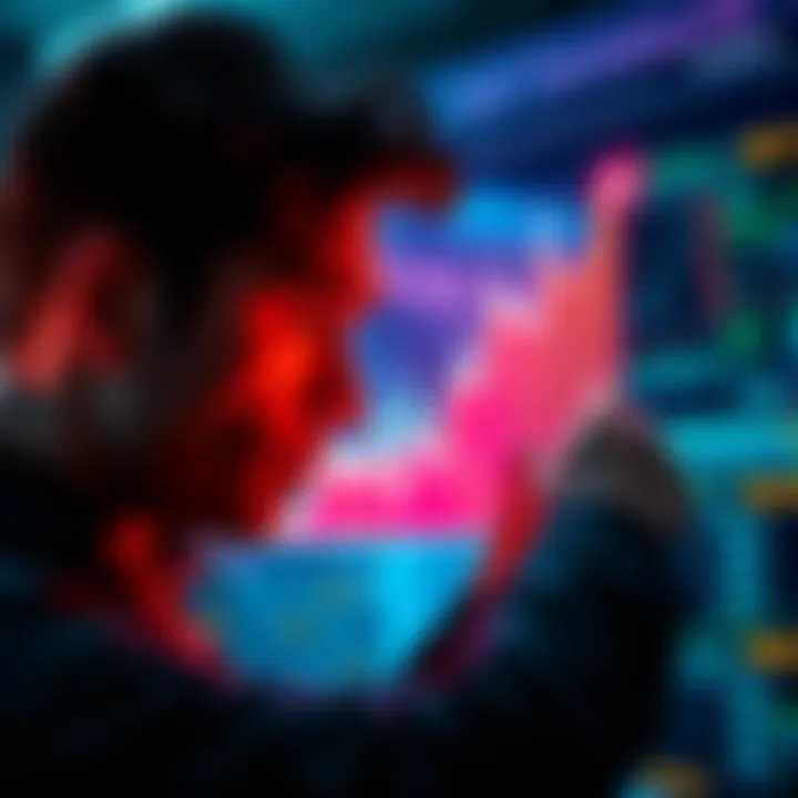 A worried person analyzing a graph showing the increase in AI hardware prices, considering the impact on their ability to access AI tools.