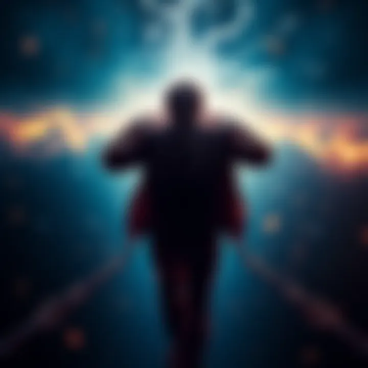 A person breaking free from chains, symbolizing the release of limiting beliefs to unlock true potential.