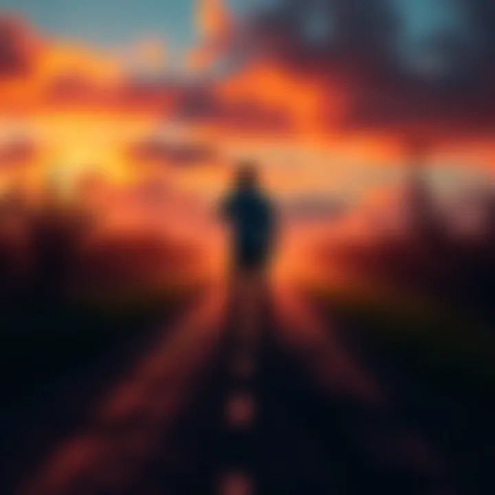 A person standing at a crossroads, looking at different paths, symbolizing a choice to change their daily routine