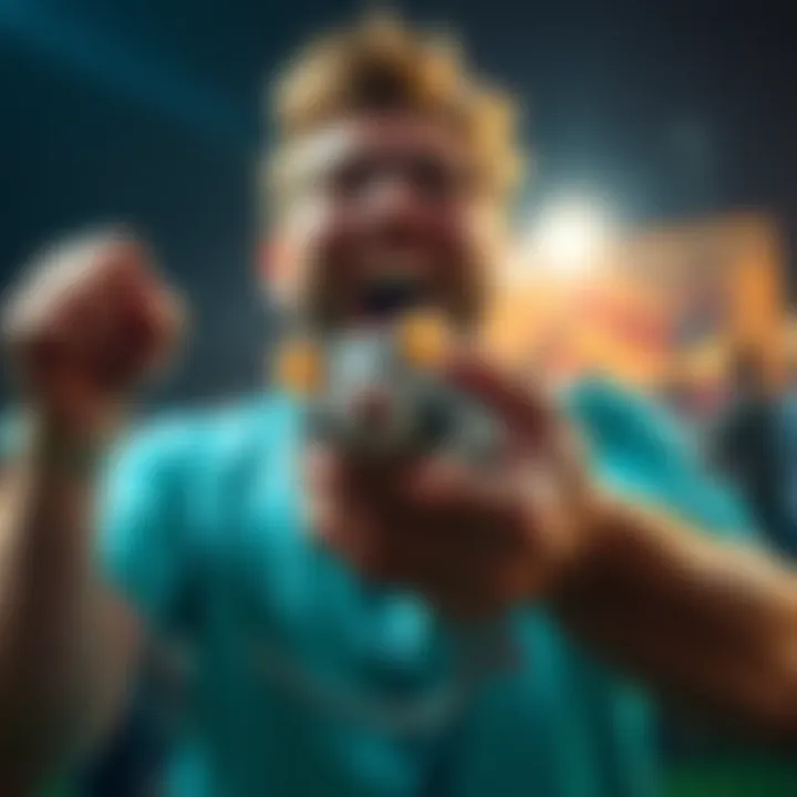 A person holds a rat with excitement at Extract event