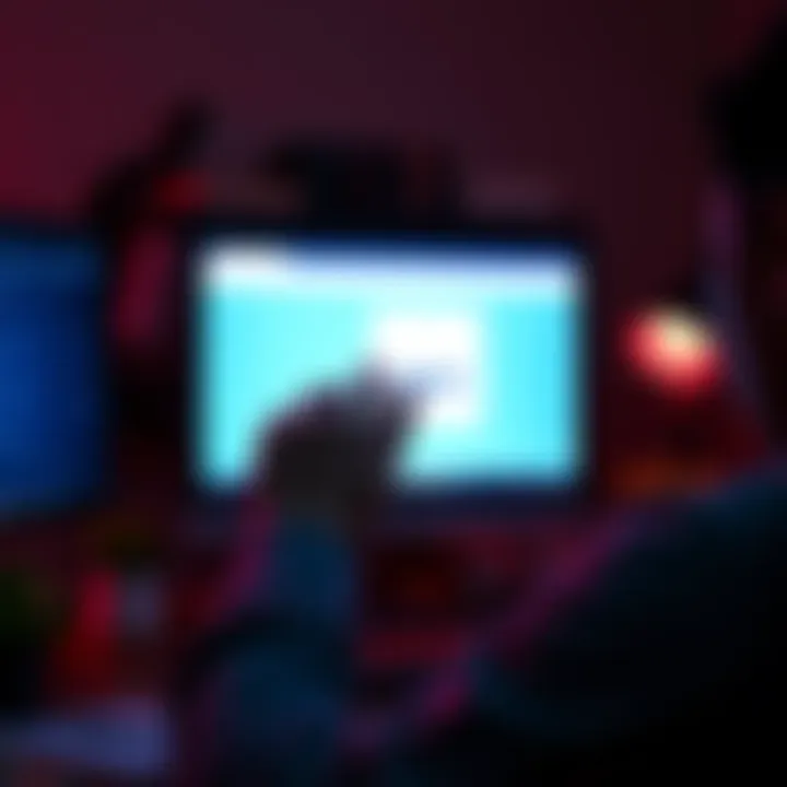 A person using a computer, shutting down annoying pop-up windows on their screen to create a cleaner workspace