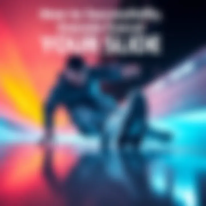 A person performing a slide on a smooth surface, demonstrating technique and control