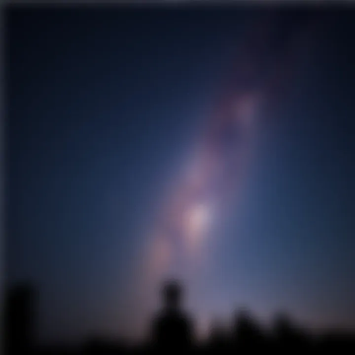 A person stands outside at night, looking up at a starry sky, contemplating the mysteries of life.