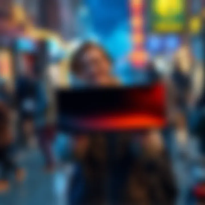 A person in Sweden holds a Steam Deck OLED, smiling as they prepare for Black Friday shopping