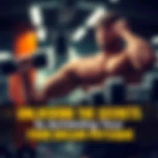 A fit individual lifting weights in a gym setting, showcasing determination and strength.