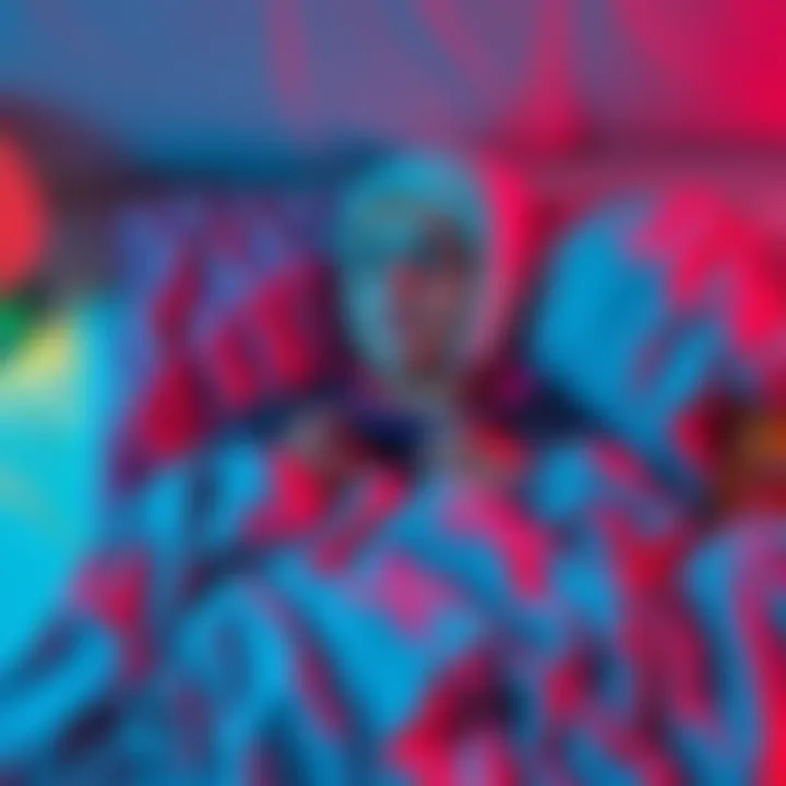 Person playing video games in bed A person relaxing in bed while playing video games on a handheld console, surrounded by cozy blankets and snacks