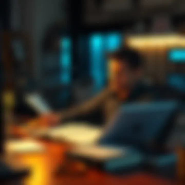 A person sitting at a desk with a planner open, looking determined as they prepare for an upcoming week filled with challenges.
