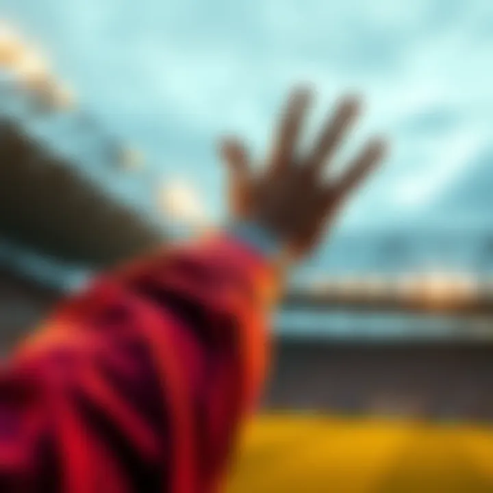 Person reaching for a goal Individual stretching out their hand toward a distant target, expressing hope and determination despite setbacks