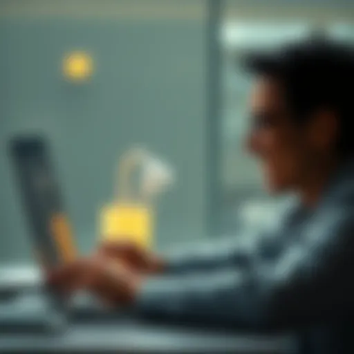 A person looks at online comments on a laptop, showing a mix of joy and frustration on their face.