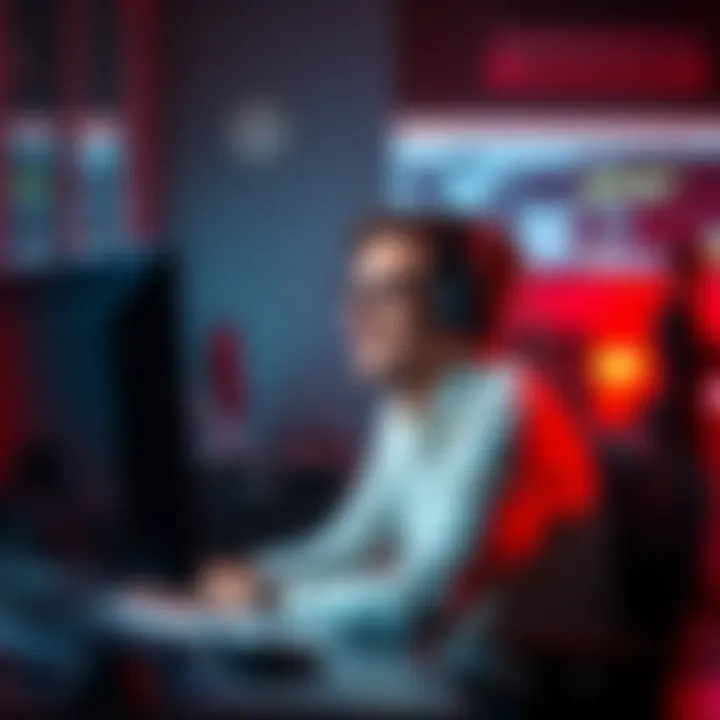 A person sitting at a computer, looking relieved while contacting EA support for account recovery.