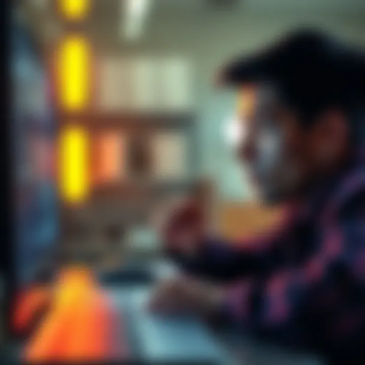 A person eagerly refreshing their computer screen, hoping to purchase a sold-out item, with a look of determination on their face.