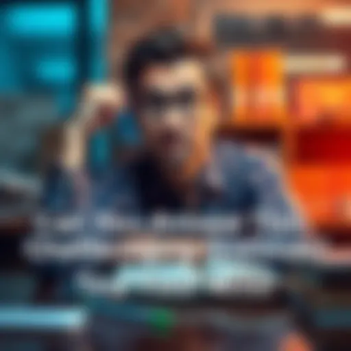 A person with a thoughtful expression, pondering a challenging question, sitting at a desk with a notebook and pen.