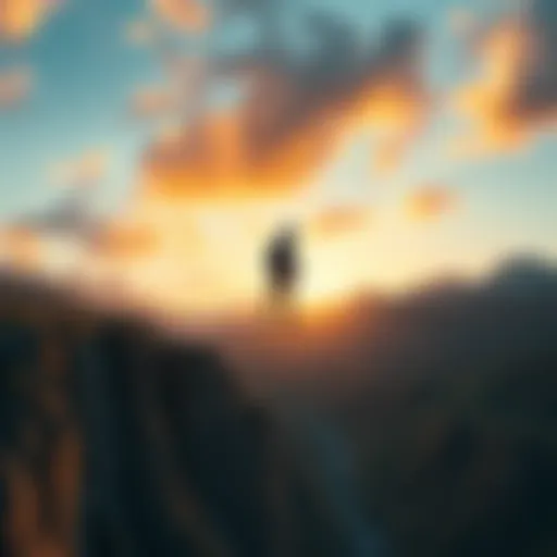 A person carefully walking on a tightrope, representing the balance between peak performance and overreacting.