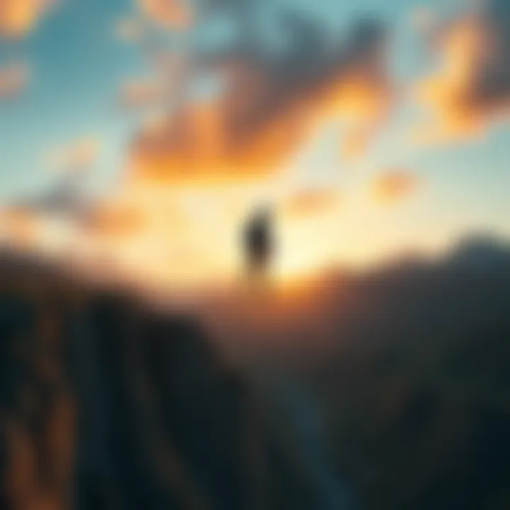 A person carefully walking on a tightrope, representing the balance between peak performance and overreacting.