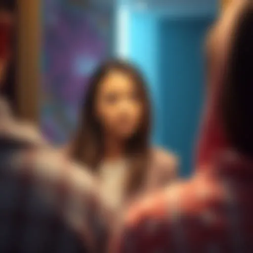 A person looking in the mirror, asking for honest opinions about their looks from the community.