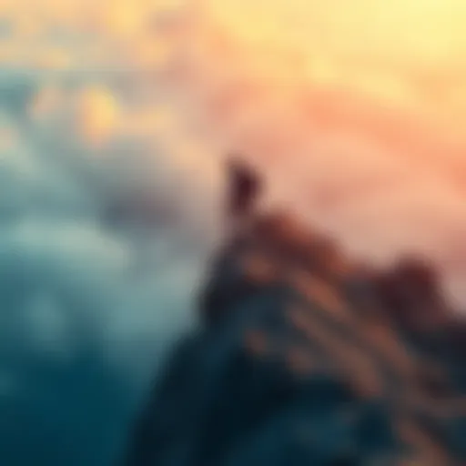A person climbing a steep mountain, symbolizing hard work and determination in the pursuit of success.