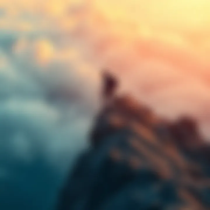 A person climbing a steep mountain, symbolizing hard work and determination in the pursuit of success.