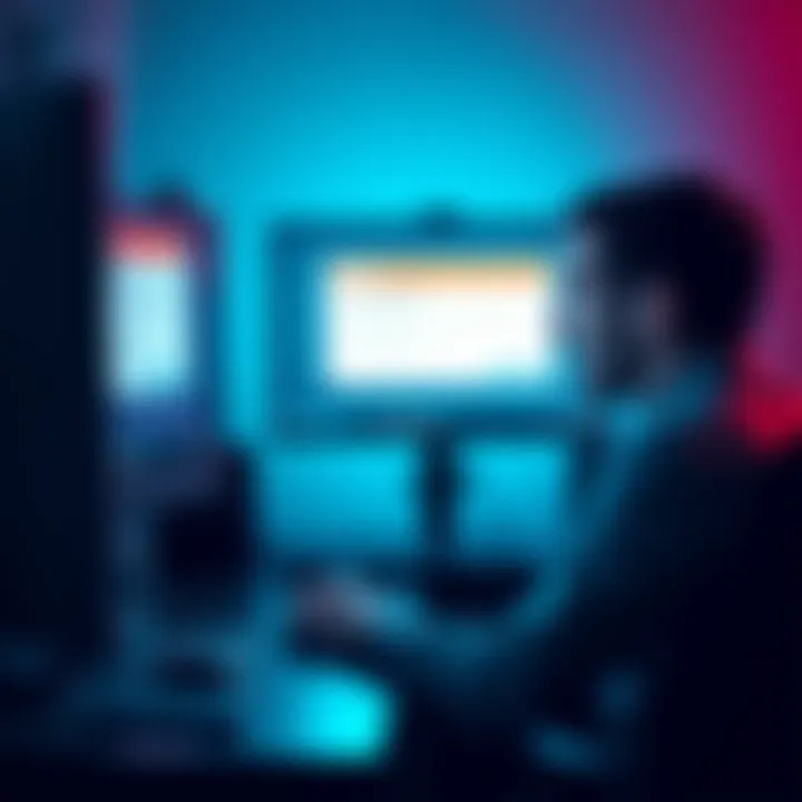 A person sitting at a desk, staring in disbelief at a computer screen displaying a suspension notice, with a concerned expression on their face.