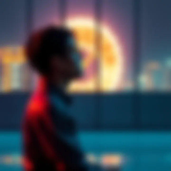 Individual reflecting on personal goals and aspirations in a calm setting