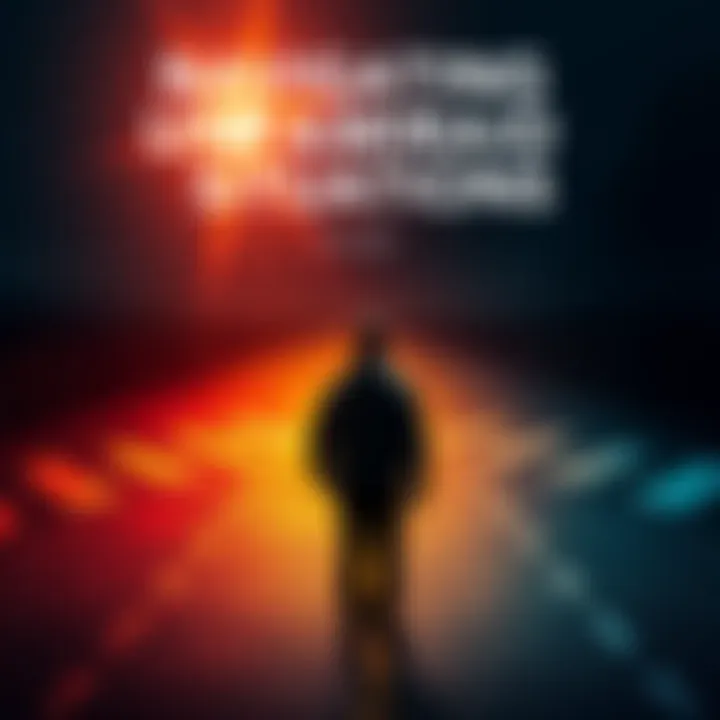 A person looking at a crossroads, contemplating which path to take, symbolizing decision-making in unfamiliar situations.