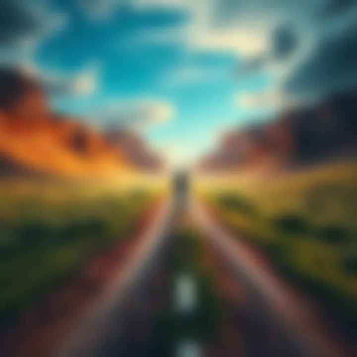 A person contemplating two different paths in a scenic outdoor setting, symbolizing the choice between bold decisions and safety.