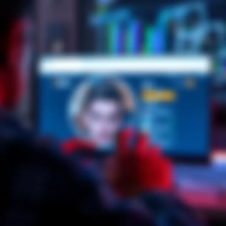 A person looking at a computer screen with a browser open, showing a social media account page being deleted