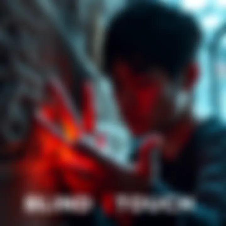 A person touches various textured surfaces, emphasizing the sense of touch in understanding the world around them.