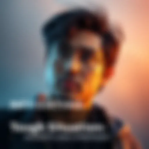 Person Facing Challenges Individual looking confident while tackling a difficult situation with a thoughtful expression