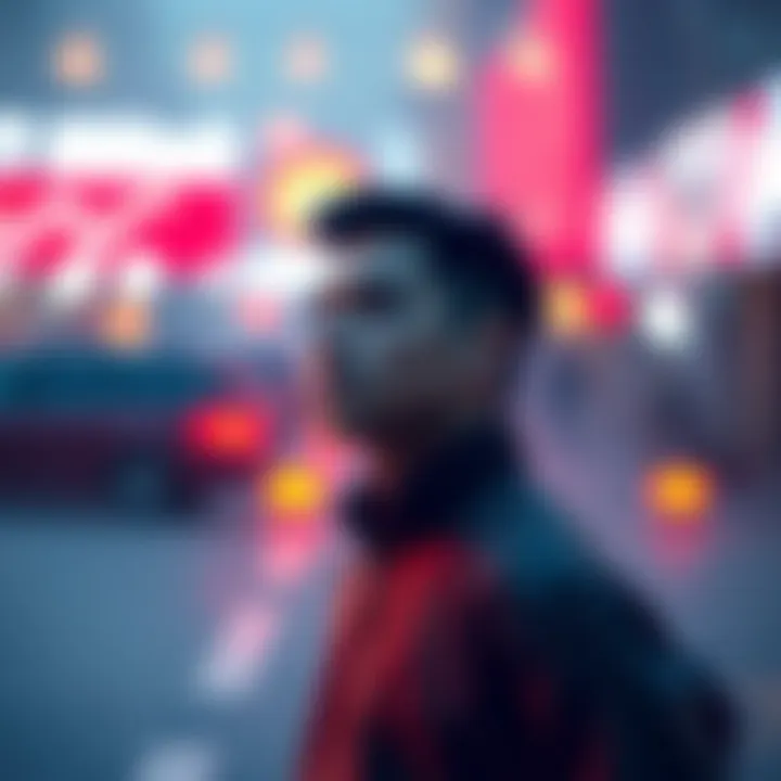 Individual standing confidently with a focused expression, symbolizing clarity and growth while ignoring negativity