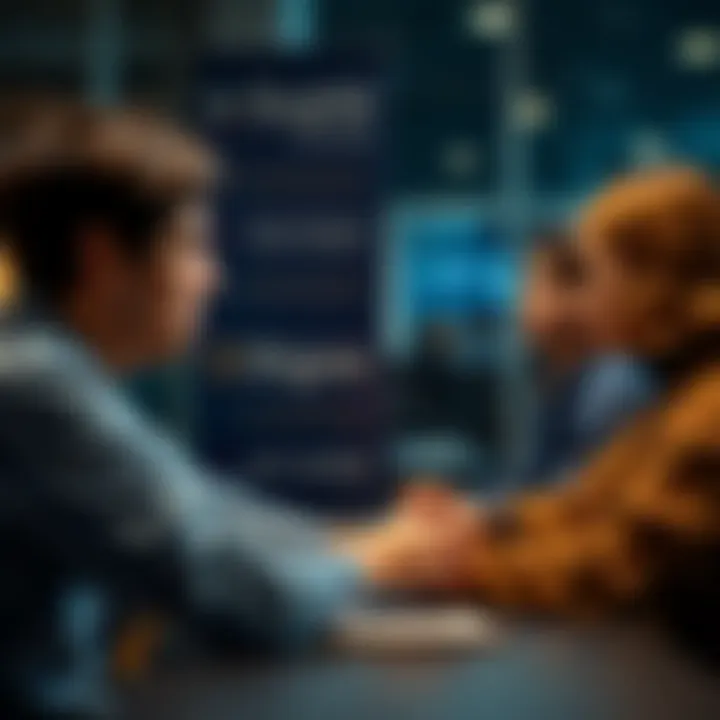 An individual with a worried expression sits across from another person at a table, discussing a past job and creating an uncomfortable atmosphere.